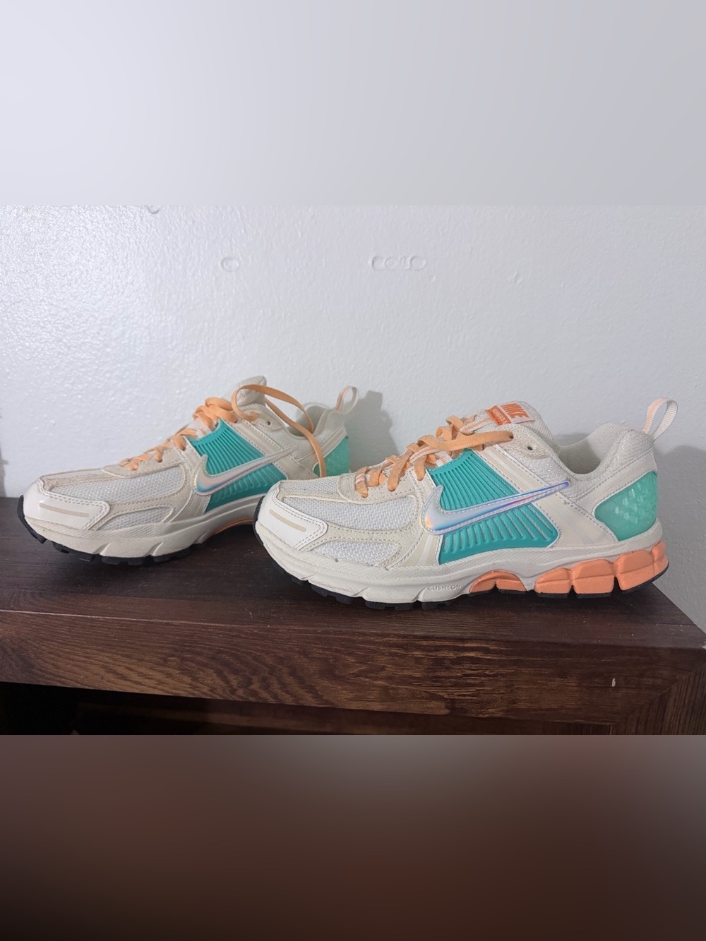 Nike Kids' Teal & Peach Mesh Running Sneakers